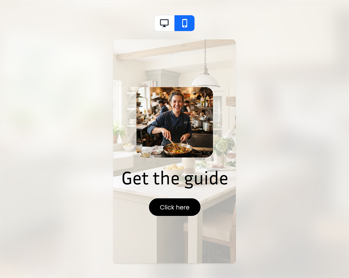 Device switch for desktop and mobile preview